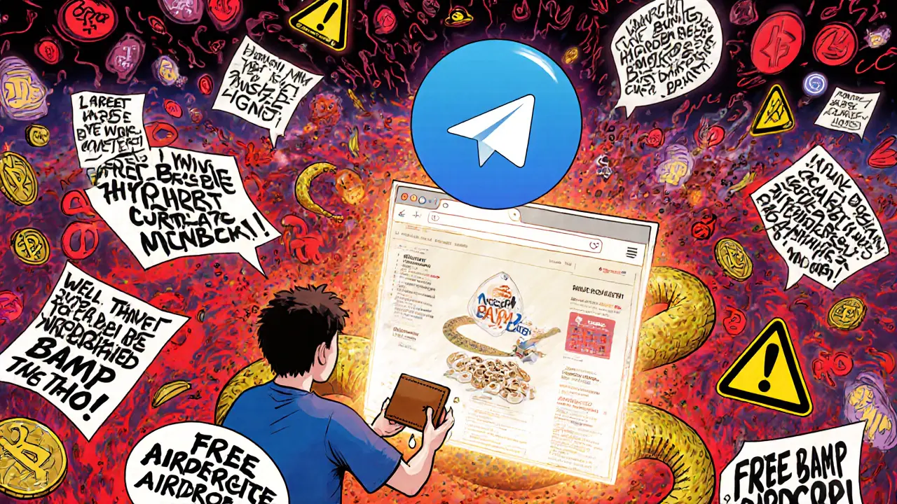 User connecting wallet to snake-like fake BAMP airdrop site amid swirling social media chaos