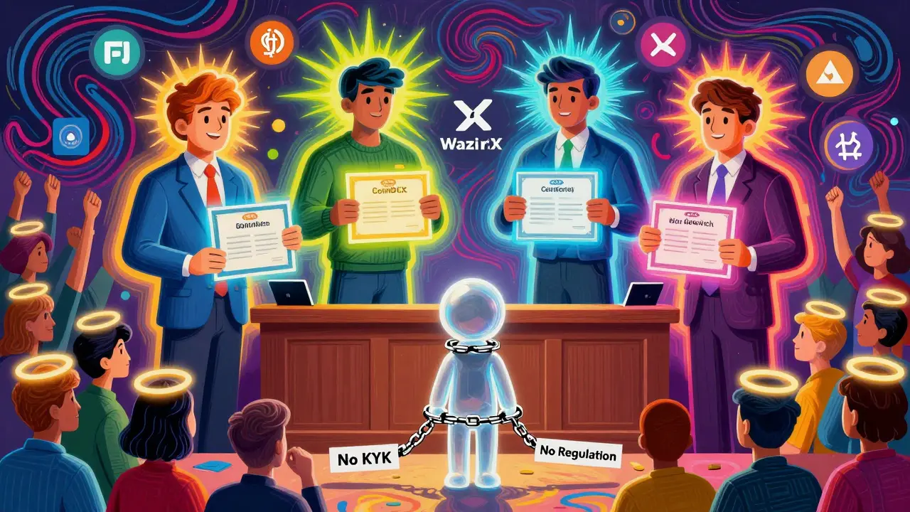 Tiny INRTOKEN Exchange shackled in court while four major exchanges stand tall with compliance certificates.