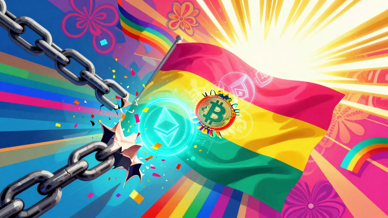 Colorful explosion marks Bolivia's 2024 crypto legalization