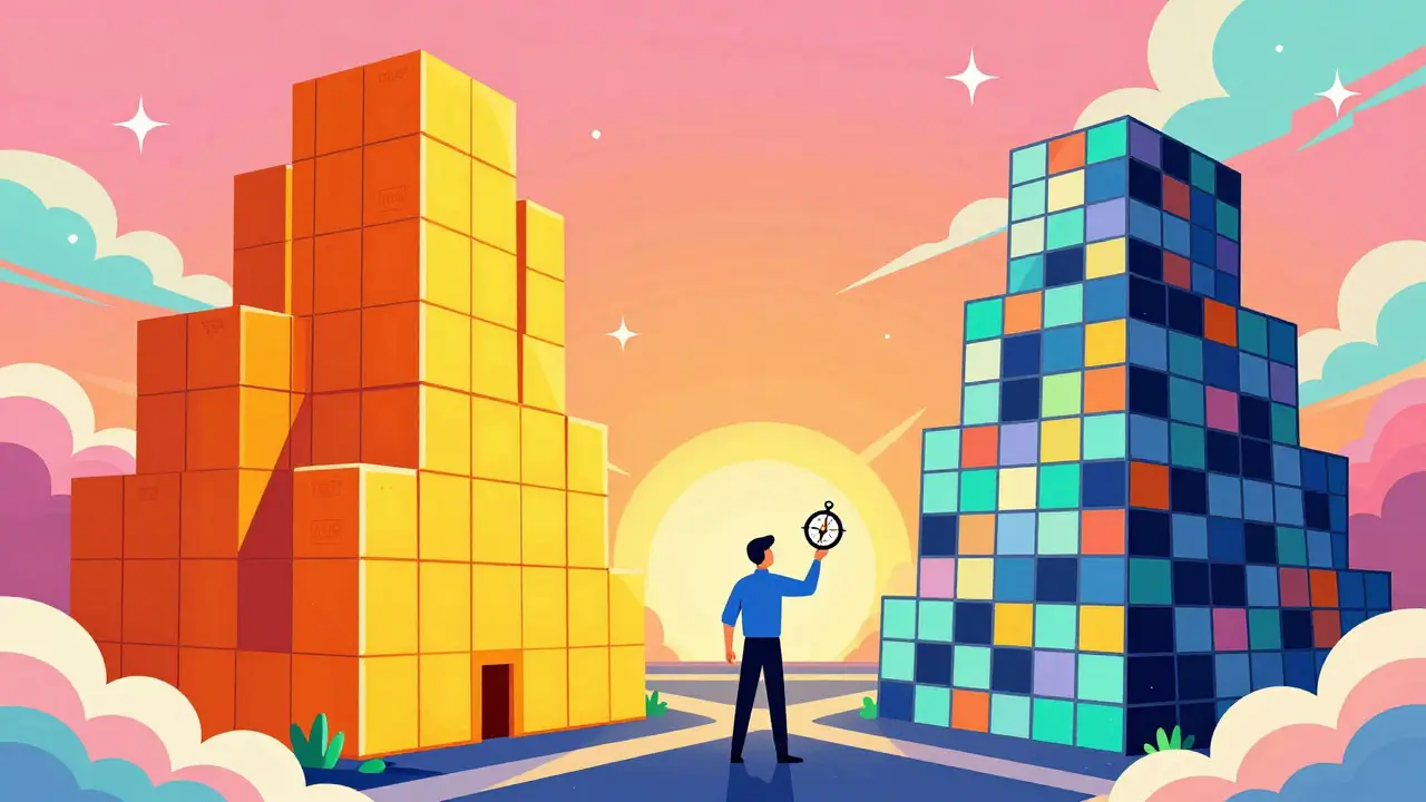 Comparison of Balancer vs Trader Joe in vibrant cartoon style