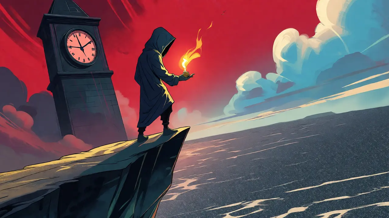 Illustration of anonymous MOLI founder facing risks and market silence